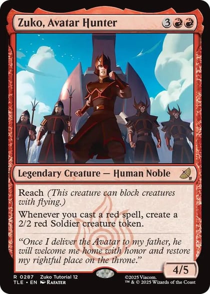 Zuko, Avatar Hunter (0287), Avatar: The Last Airbender: Eternal-Legal 287
