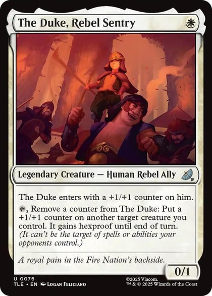 The Duke, Rebel Sentry, Avatar: The Last Airbender: Eternal-Legal 76