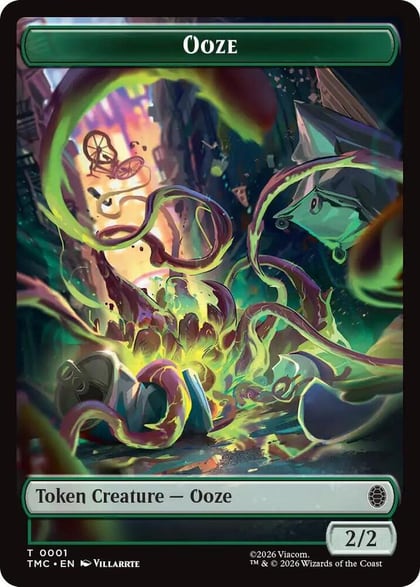 Ooze // Copy Double-Sided Token, Commander: Teenage Mutant Ninja Turtles 1 // 1