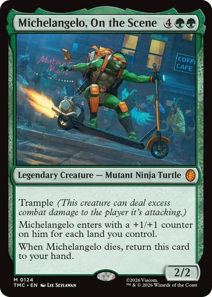 Michelangelo, On the Scene, Commander: Teenage Mutant Ninja Turtles 124