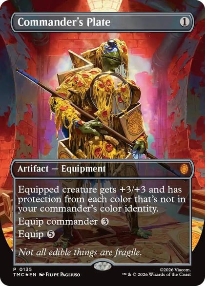 Commander's Plate (Borderless), Commander: Teenage Mutant Ninja Turtles 135