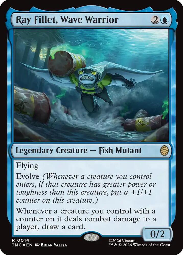 Ray Fillet, Wave Warrior (Surge Foil), Commander: Teenage Mutant Ninja Turtles 14