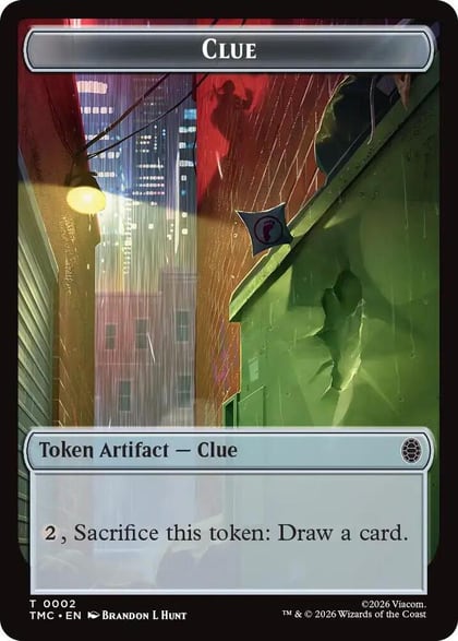 Clue // Rat Double-Sided Token, Commander: Teenage Mutant Ninja Turtles 2 // 6