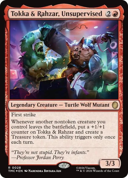 Tokka & Rahzar, Unsupervised (Surge Foil), Commander: Teenage Mutant Ninja Turtles 28