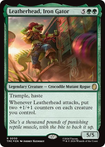 Leatherhead, Iron Gator (Surge Foil), Commander: Teenage Mutant Ninja Turtles 30
