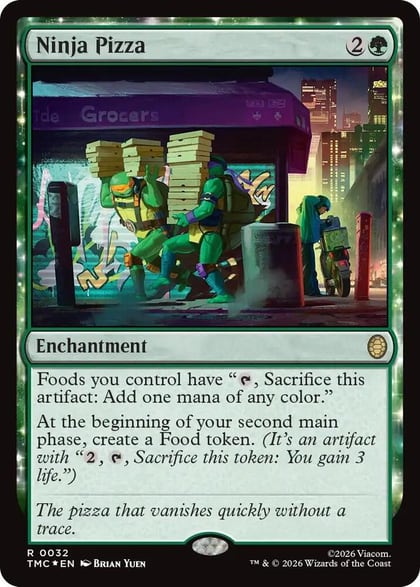 Ninja Pizza (Surge Foil), Commander: Teenage Mutant Ninja Turtles 32