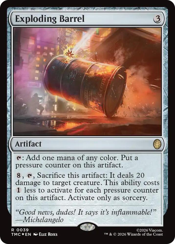 Exploding Barrel (Surge Foil), Commander: Teenage Mutant Ninja Turtles 39