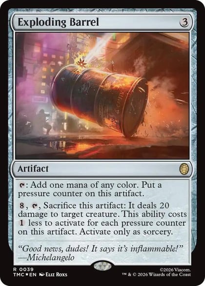 Exploding Barrel (Surge Foil), Commander: Teenage Mutant Ninja Turtles 39