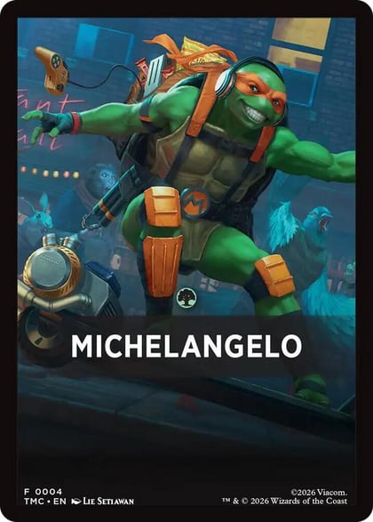 Michelangelo Theme Card, Commander: Teenage Mutant Ninja Turtles 4