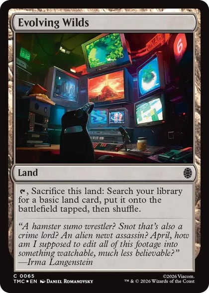Evolving Wilds (Surge Foil), Commander: Teenage Mutant Ninja Turtles 65