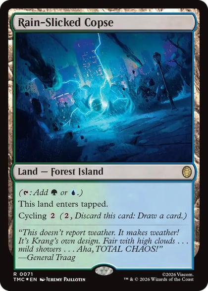 Rain-Slicked Copse (Surge Foil), Commander: Teenage Mutant Ninja Turtles 71