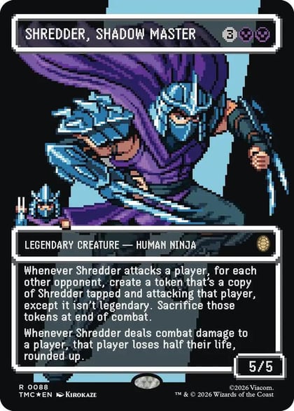 Shredder, Shadow Master (Borderless) (Surge Foil), Commander: Teenage Mutant Ninja Turtles 88