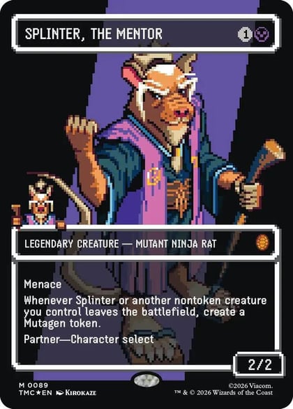 Splinter, the Mentor (0089) (Borderless) (Surge Foil), Commander: Teenage Mutant Ninja Turtles 89