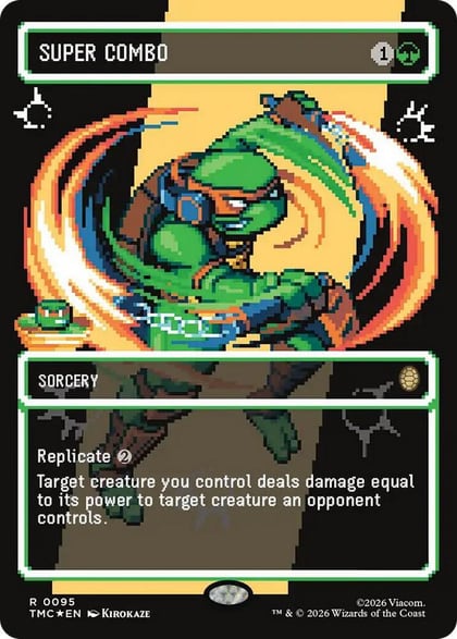Super Combo (Borderless) (Surge Foil), Commander: Teenage Mutant Ninja Turtles 95