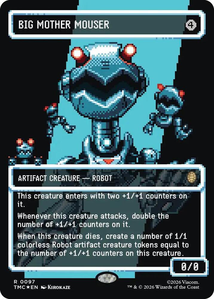 Big Mother Mouser (Borderless) (Surge Foil), Commander: Teenage Mutant Ninja Turtles 97
