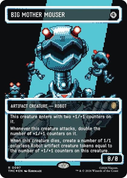 Big Mother Mouser (Borderless) (Surge Foil), Commander: Teenage Mutant Ninja Turtles 97