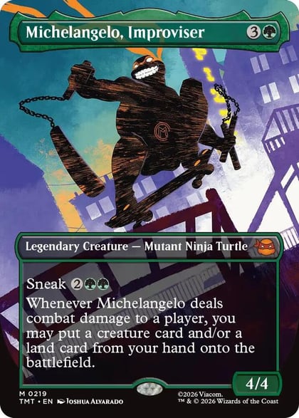 Michelangelo, Improviser (Borderless), Teenage Mutant Ninja Turtles 219