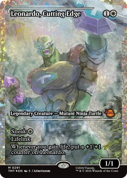 Leonardo, Cutting Edge (Showcase) (Fracture Foil), Teenage Mutant Ninja Turtles 291