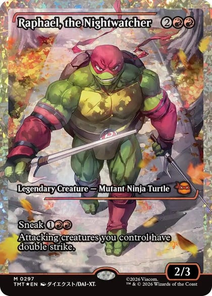Raphael, the Nightwatcher (Showcase) (Fracture Foil), Teenage Mutant Ninja Turtles 297
