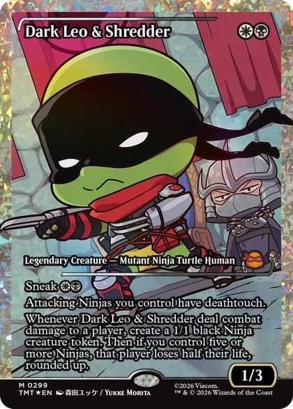 Dark Leo & Shredder (Showcase) (Fracture Foil), Teenage Mutant Ninja Turtles 299