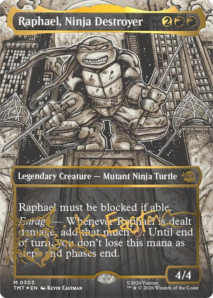 Raphael, Ninja Destroyer (Borderless) (Gold-Stamped Signature), Teenage Mutant Ninja Turtles 303