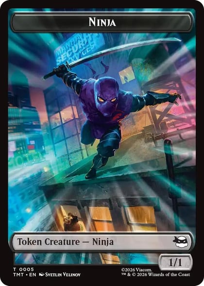 Ninja // Mutagen Double-Sided Token, Teenage Mutant Ninja Turtles 5 // 9