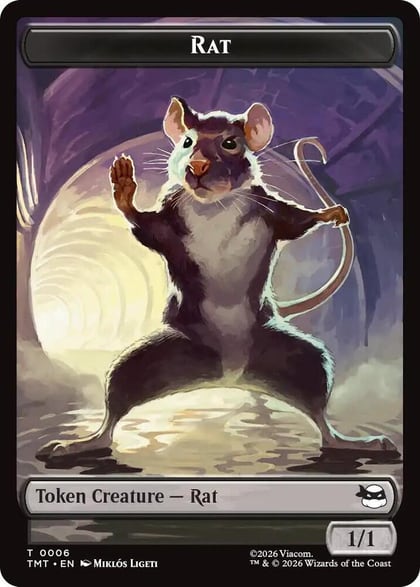 Rat // Copy Double-Sided Token, Teenage Mutant Ninja Turtles 6 // 1