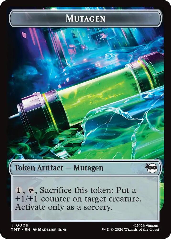 Mutagen // Food Double-Sided Token, Teenage Mutant Ninja Turtles 9 // 8
