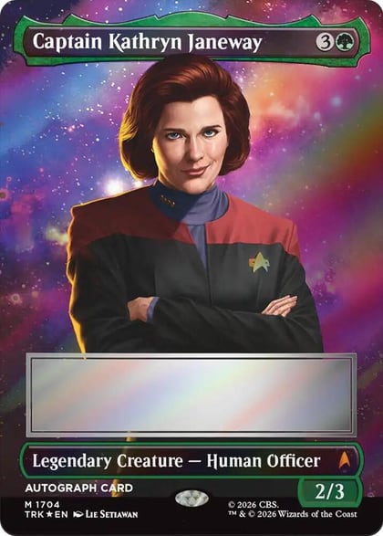 Captain Kathryn Janeway (Borderless) (Signed), Star Trek 1704