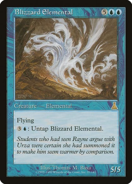 Blizzard Elemental, Urza's Destiny 27