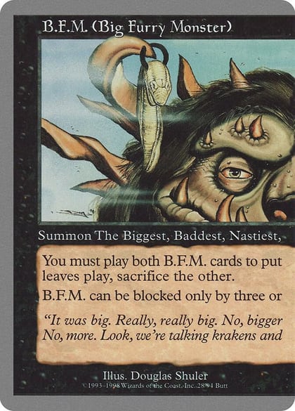 B.F.M. (Big Furry Monster) (28), Unglued 28