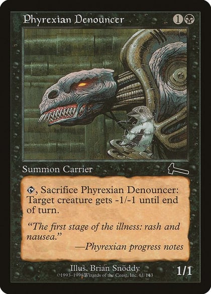 Phyrexian Denouncer, Urza's Legacy 61