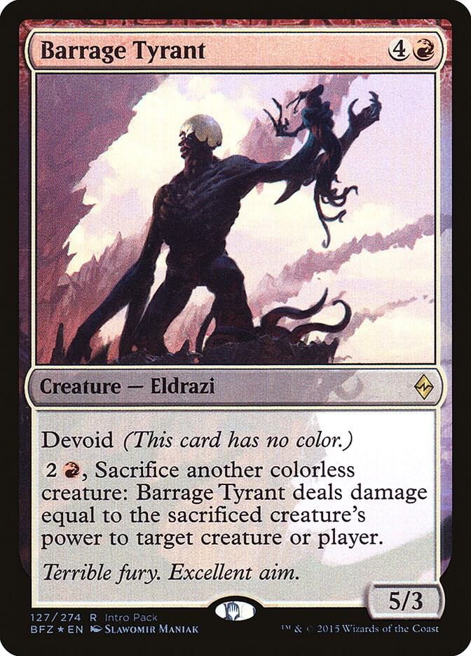 Barrage Tyrant, Unique and Miscellaneous Promos 127