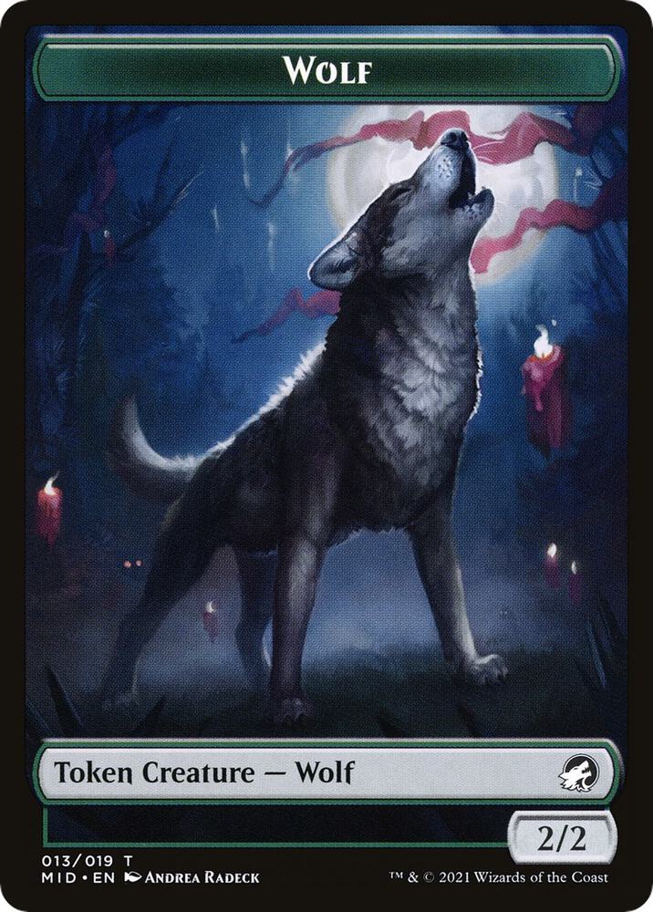 Wolf (013) // Clue (016) Double-Sided Token (Challenger 2022), Unique and Miscellaneous Promos 13 // 16