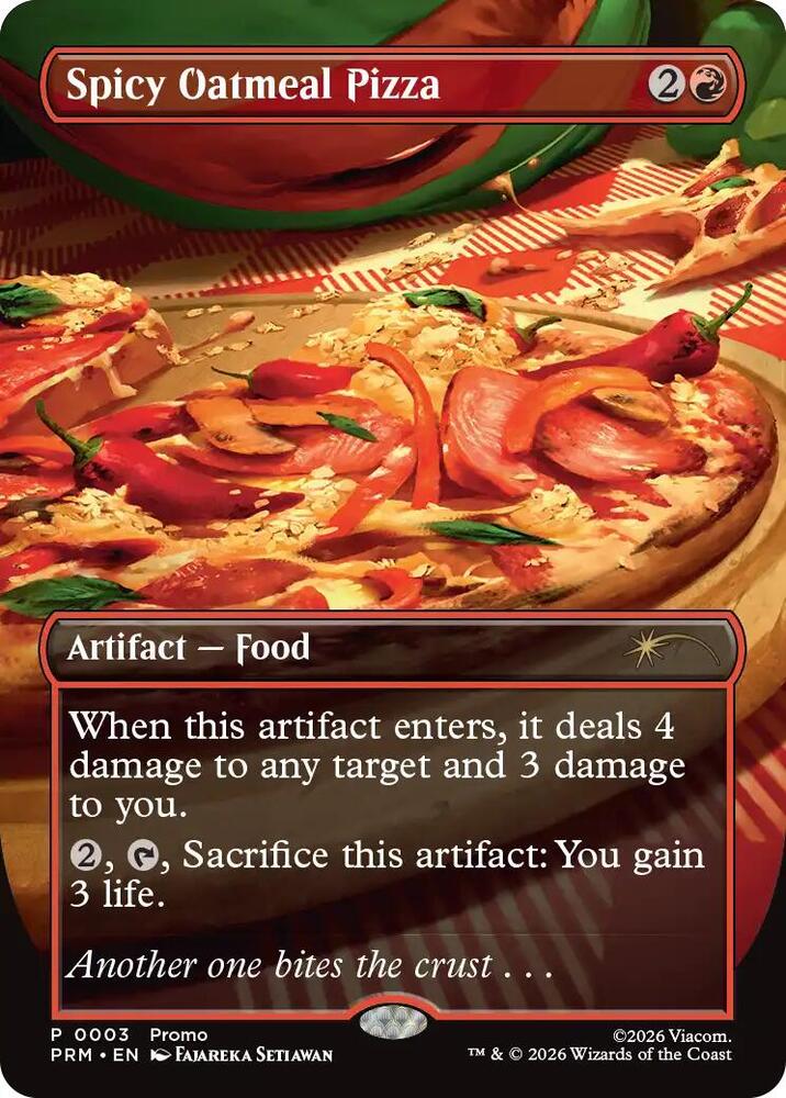 Spicy Oatmeal Pizza (Borderless), Unique and Miscellaneous Promos 3