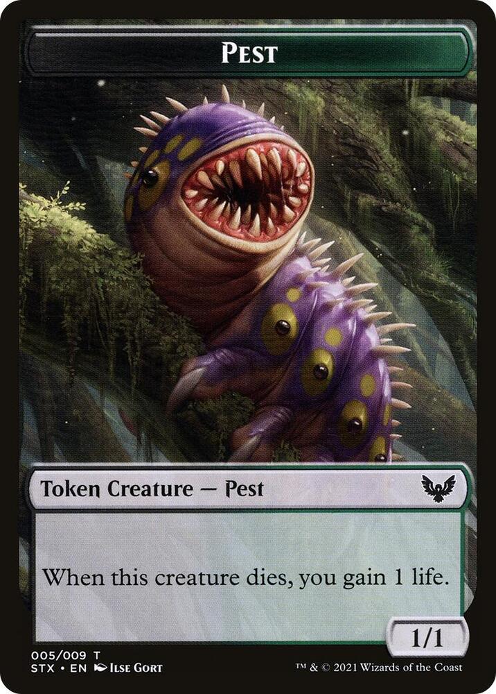 Pest (005) // Blood (017) Double-Sided Token (Challenger 2022), Unique and Miscellaneous Promos 5 // 17