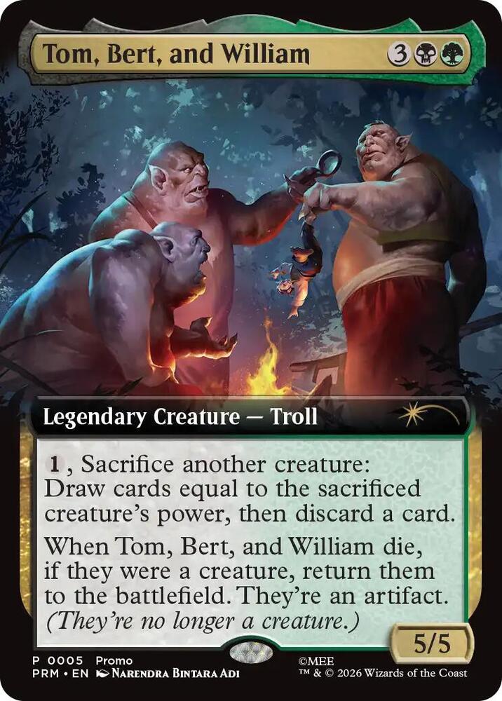 Tom, Bert, and William (Extended Art), Unique and Miscellaneous Promos 5