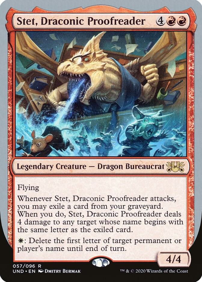 Stet, Draconic Proofreader, Unsanctioned 57