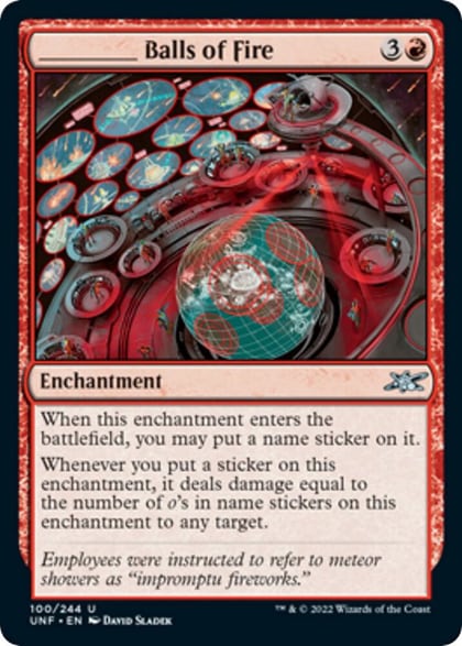 _____ Balls of Fire, Unfinity 100