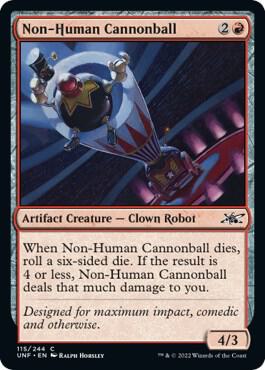 Non-Human Cannonball, Unfinity 115