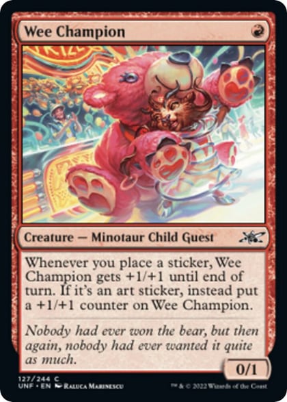 Wee Champion, Unfinity 127