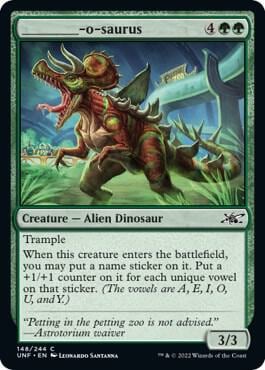 _______-o-saurus, Unfinity 148