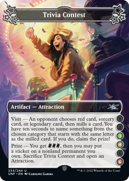 Trivia Contest (3-4-6), Unfinity 233