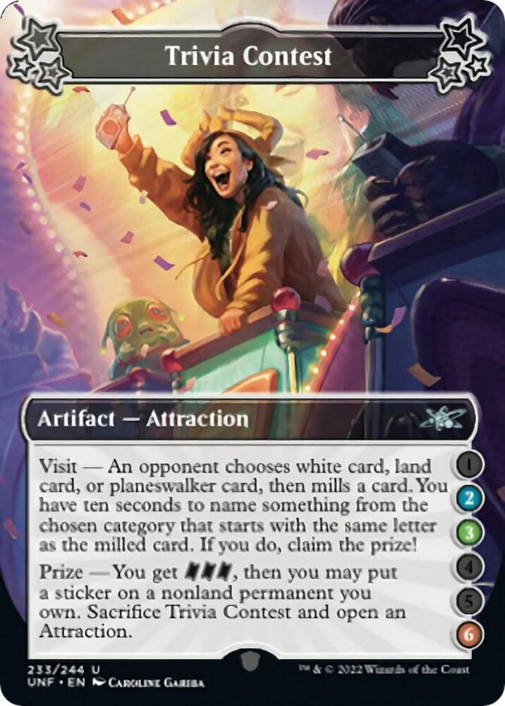 Trivia Contest (2-3-6), Unfinity 233