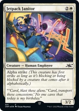 Jetpack Janitor (Galaxy Foil), Unfinity 301