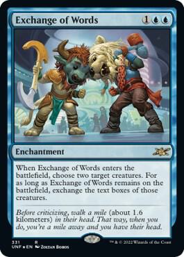 Exchange of Words (Galaxy Foil), Unfinity 331