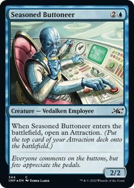 Seasoned Buttoneer (Galaxy Foil), Unfinity 344