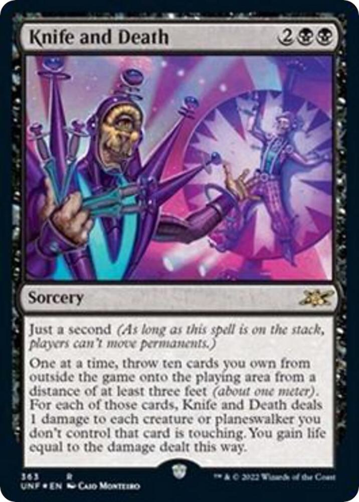 Knife and Death (Galaxy Foil), Unfinity 363