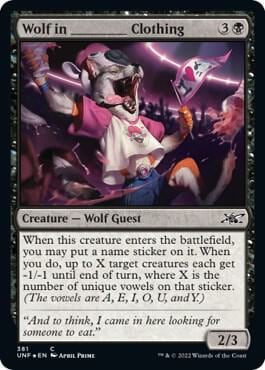Wolf in _______ Clothing (Galaxy Foil), Unfinity 381