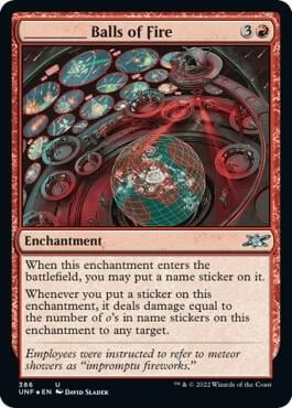 _____ Balls of Fire (Galaxy Foil), Unfinity 386